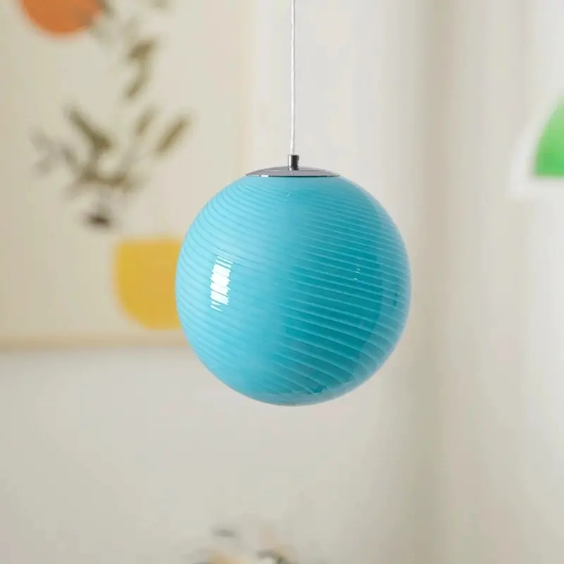 Murano Lollipop Colorful LED Chandeliers Cream Restaurant Hotel Glass Pendant Ligts Living Rooom LED Lihgts Mood Lights Lustre