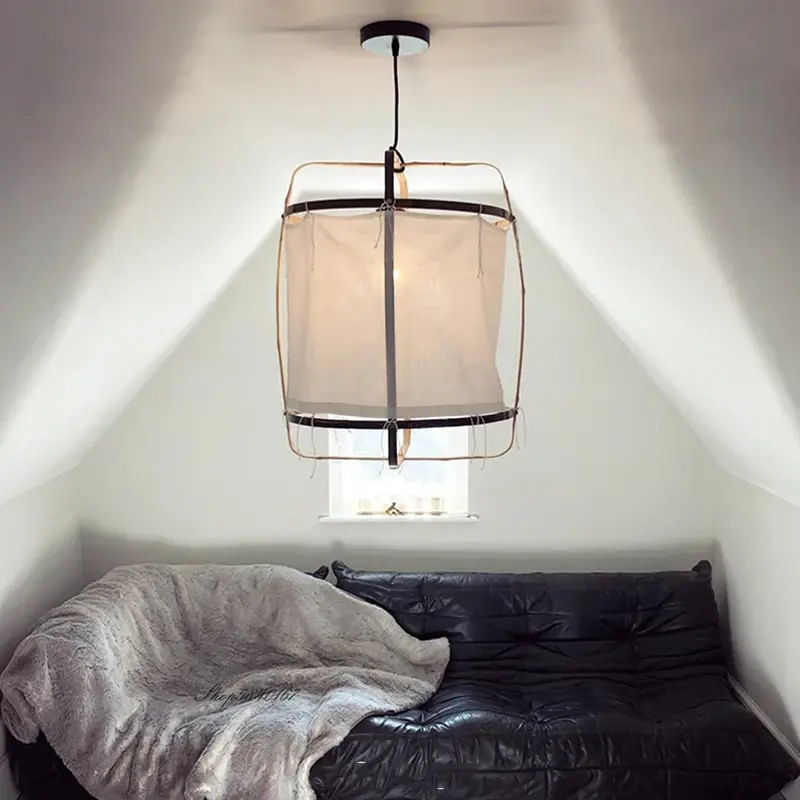 Bohemian Fabric Ceiling Pendant Lamp Restaurant Shop Hotel Art Deco Gauze Ceiling Light Living Room Shop Hanging Lamp Mood Light