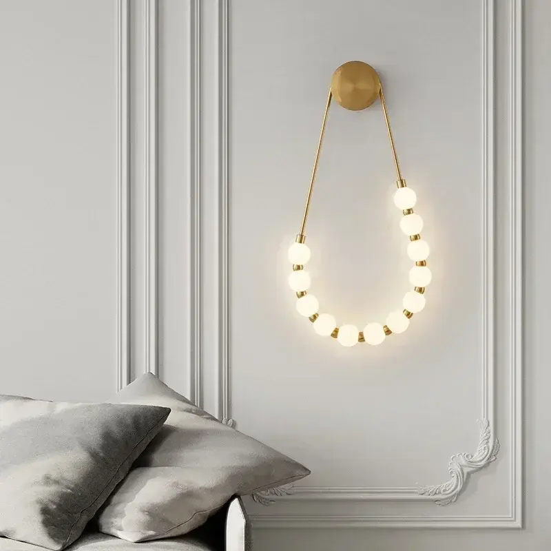 Modern Necklace Wall Lamp Restaurant Hotel Lobby Shop Wall Light Living Room Bedroom Background Wall lamps for Room Decoration