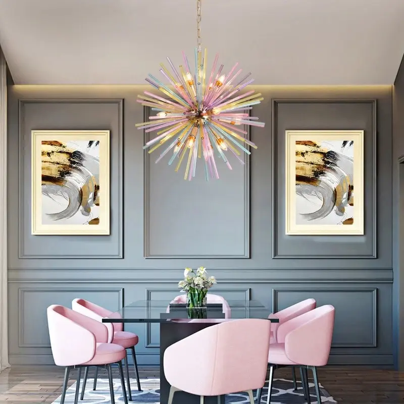 Dandelion Hanging Lamps for Ceiling Personalized Fashion Pendant Lights Modern Creative Colorful Chandelier Loft Kid's Room