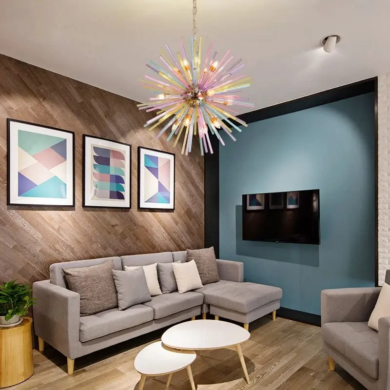 Dandelion Hanging Lamps for Ceiling Personalized Fashion Pendant Lights Modern Creative Colorful Chandelier Loft Kid's Room