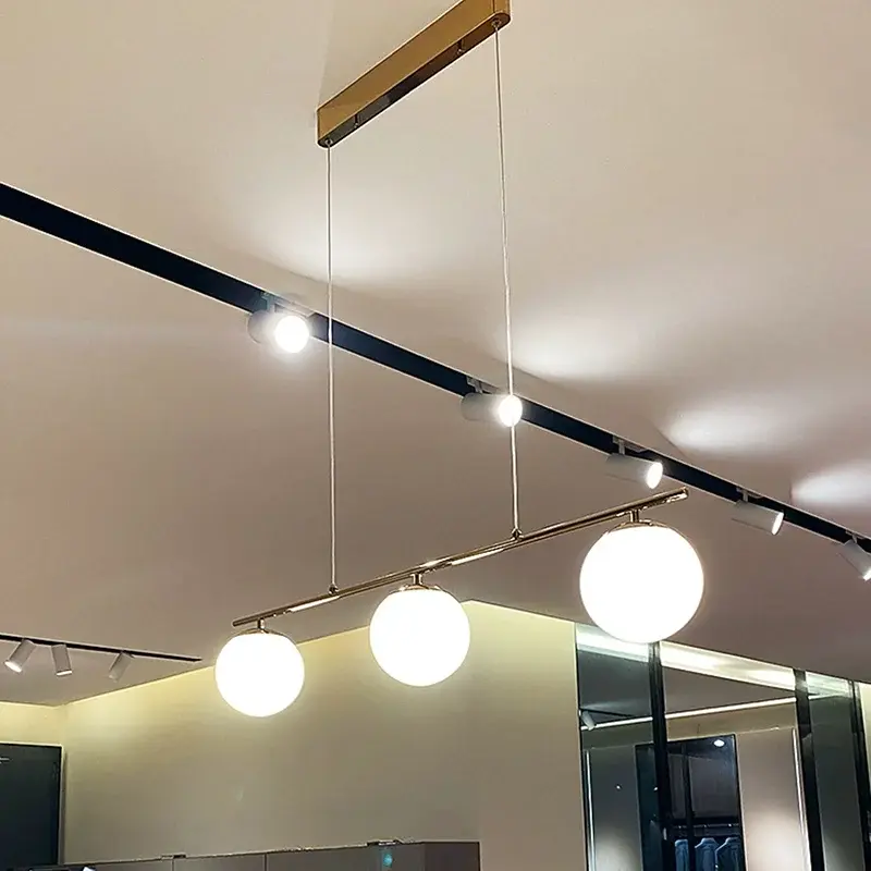 Modern Living Room Chandelier French Glass Ball Hanging Lamp Vintage LED Ceiling Pendant Light for Home Room Decor Lustre