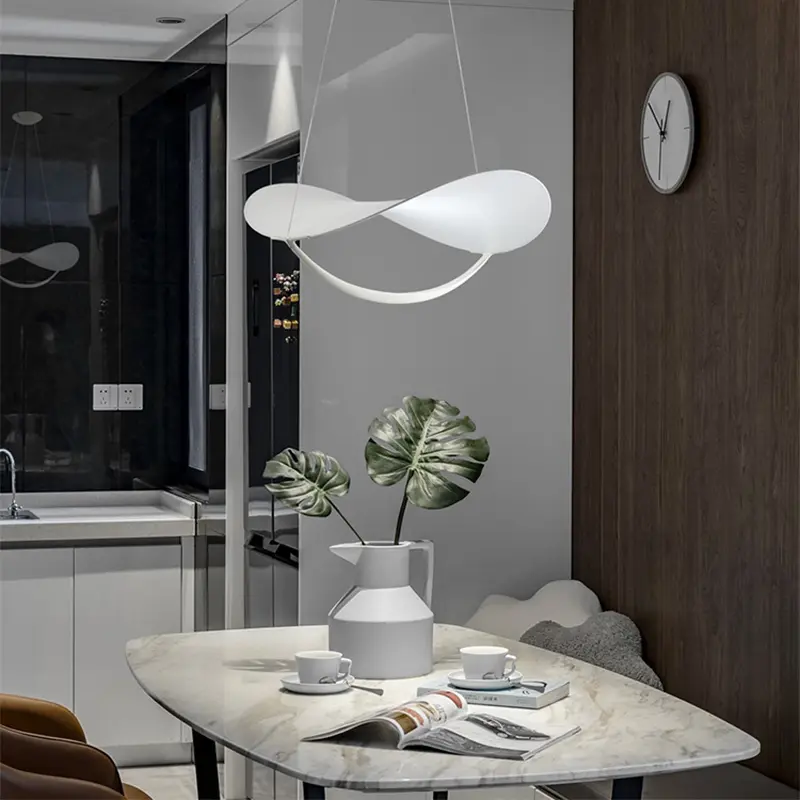 Italy Simple Hanging Lamp for Ceiling Living Room Dining Table Pendant Light Cloth Kitchen Island Chandelier Home Decoration