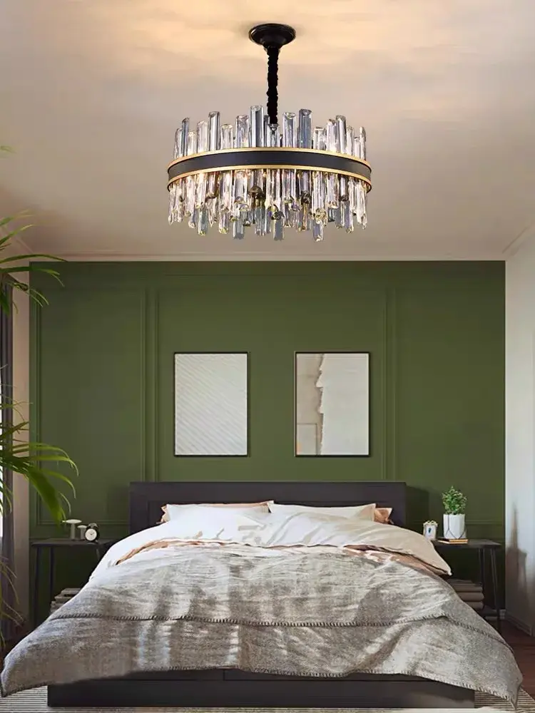 Moonriver Lighting Luxury Crystal Chandelier European Style Living Room Pendant Light Bedroom Restaurant Hanging Lamp for Home