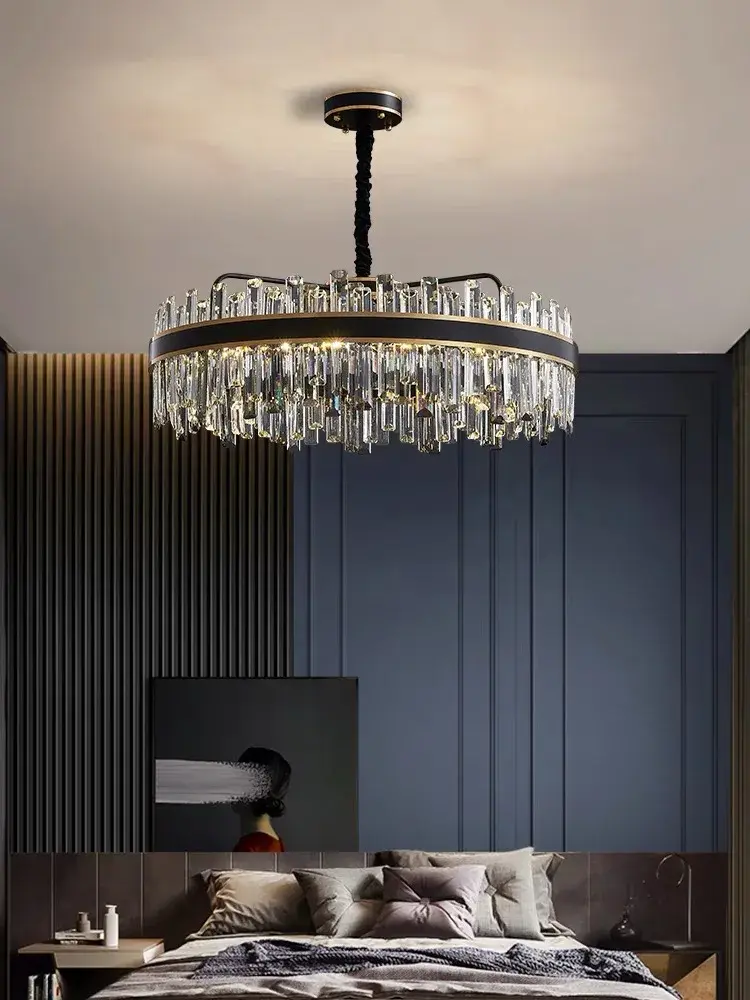 Moonriver Lighting Luxury Crystal Chandelier European Style Living Room Pendant Light Bedroom Restaurant Hanging Lamp for Home