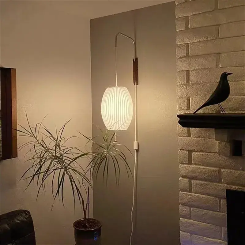 Japan Fabric Porch Wall Lamp Wabi Sabi Silk Living Room Bedroom Wall Light Hotel Lobby Corridor Wall Lamps for Room Decoration