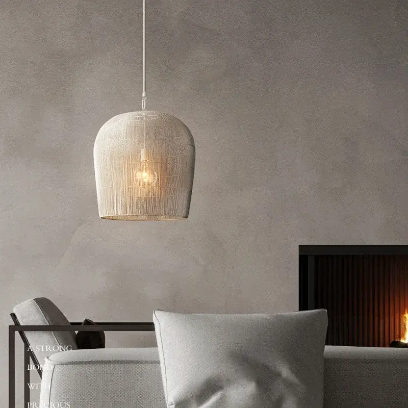 Japanese Restaurant Hotel Shop Chandelier Wabi Sabi Rattan Pendant Light Living Room Bedside Mood Light for Home Decor