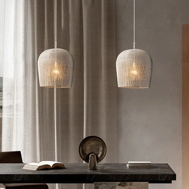 Japanese Restaurant Hotel Shop Chandelier Wabi Sabi Rattan Pendant Light Living Room Bedside Mood Light for Home Decor