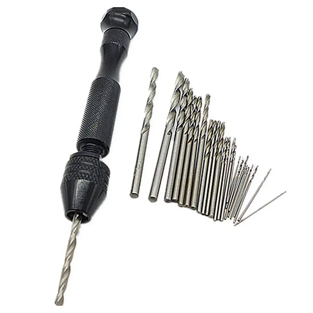 25pcs/set Micro Drill Bits Set 0.5mm~3mm For PCB Crafts& Jewelry Steel Twist Drill Bit Sets For Rotary Tools Wood Drilling