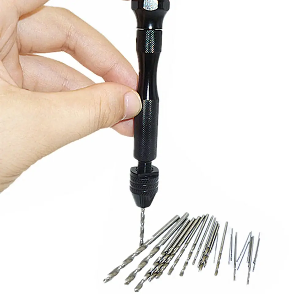 25pcs/set Micro Drill Bits Set 0.5mm~3mm For PCB Crafts& Jewelry Steel Twist Drill Bit Sets For Rotary Tools Wood Drilling