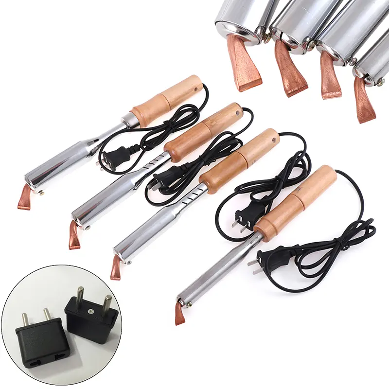 150W/200W Stainless Steel Electric Soldering Iron Solder Welding Chisel Tip With Wood Handle Wooden Handle Soldering Iron!