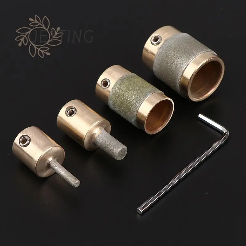 1PC 1'' 1/4'' 3/4" 1/8'' MCB01 MCB34 MCB18 MGB14 Brass Core Standard Grit Stained Glass Grinder Bit Head For Glass Stone