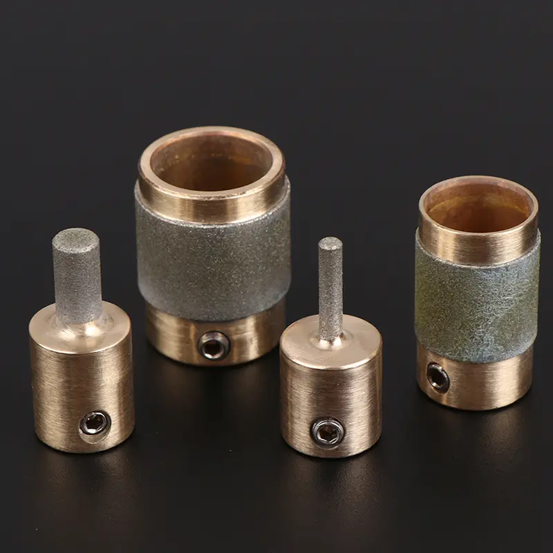 1PC 1'' 1/4'' 3/4" 1/8'' MCB01 MCB34 MCB18 MGB14 Brass Core Standard Grit Stained Glass Grinder Bit Head For Glass Stone