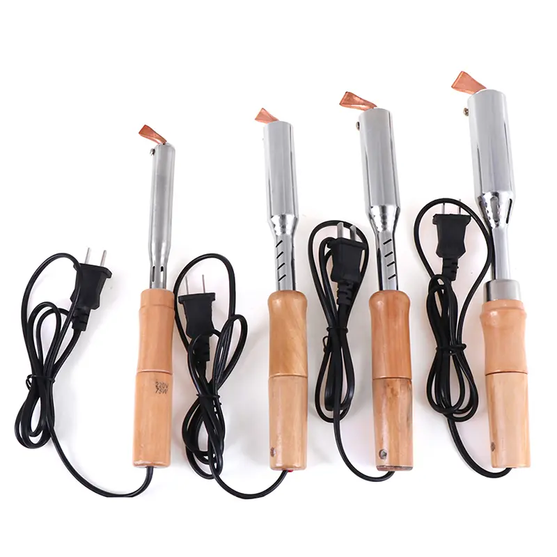 150W/200W Stainless Steel Electric Soldering Iron Solder Welding Chisel Tip With Wood Handle Wooden Handle Soldering Iron!