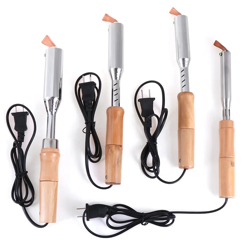 150W/200W Stainless Steel Electric Soldering Iron Solder Welding Chisel Tip With Wood Handle Wooden Handle Soldering Iron!