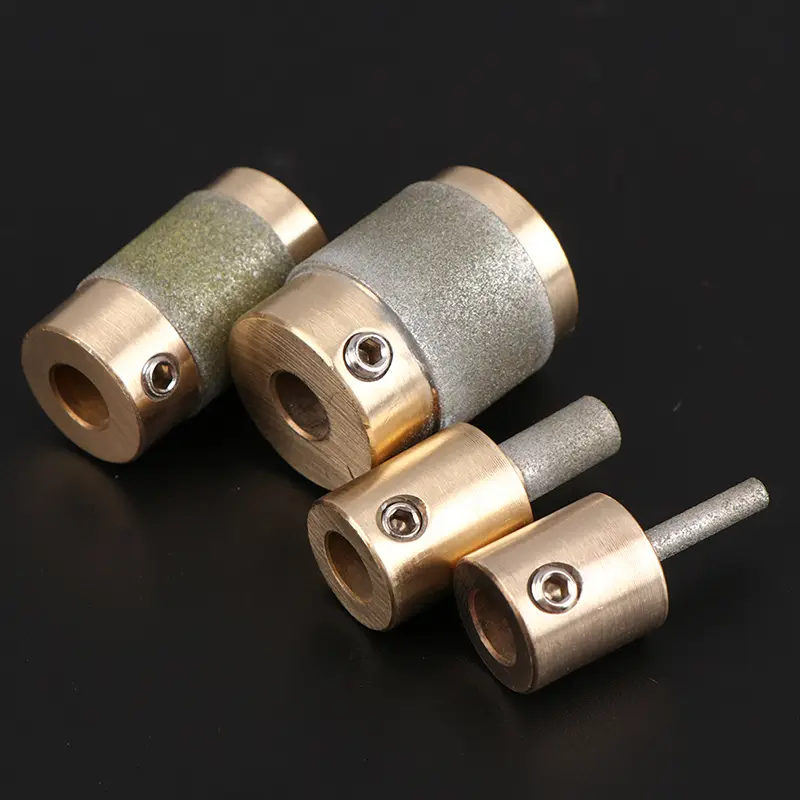 1PC 1'' 1/4'' 3/4" 1/8'' MCB01 MCB34 MCB18 MGB14 Brass Core Standard Grit Stained Glass Grinder Bit Head For Glass Stone