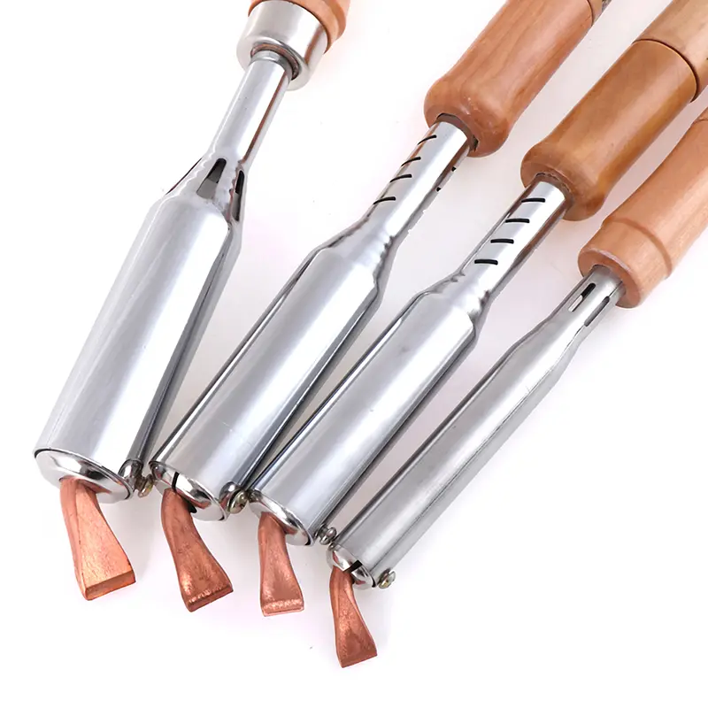 150W/200W Stainless Steel Electric Soldering Iron Solder Welding Chisel Tip With Wood Handle Wooden Handle Soldering Iron!