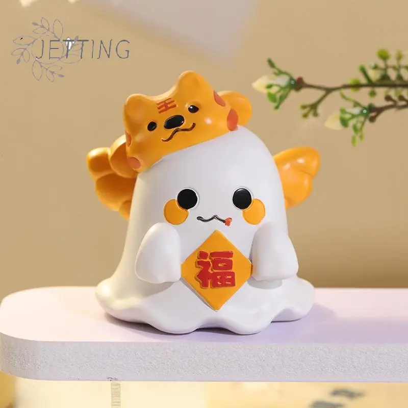1PC Funny Cute Ghost Statue, Ghosts Small Scary Ghost Figurines, Halloween Home Decorations, Coffee Table Centerpieces Shelf