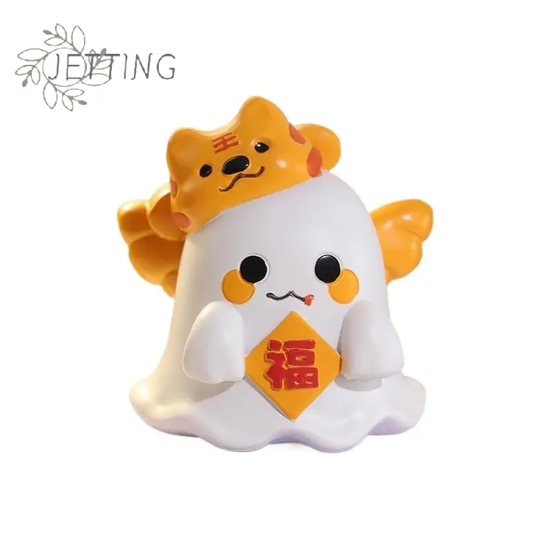1PC Funny Cute Ghost Statue, Ghosts Small Scary Ghost Figurines, Halloween Home Decorations, Coffee Table Centerpieces Shelf