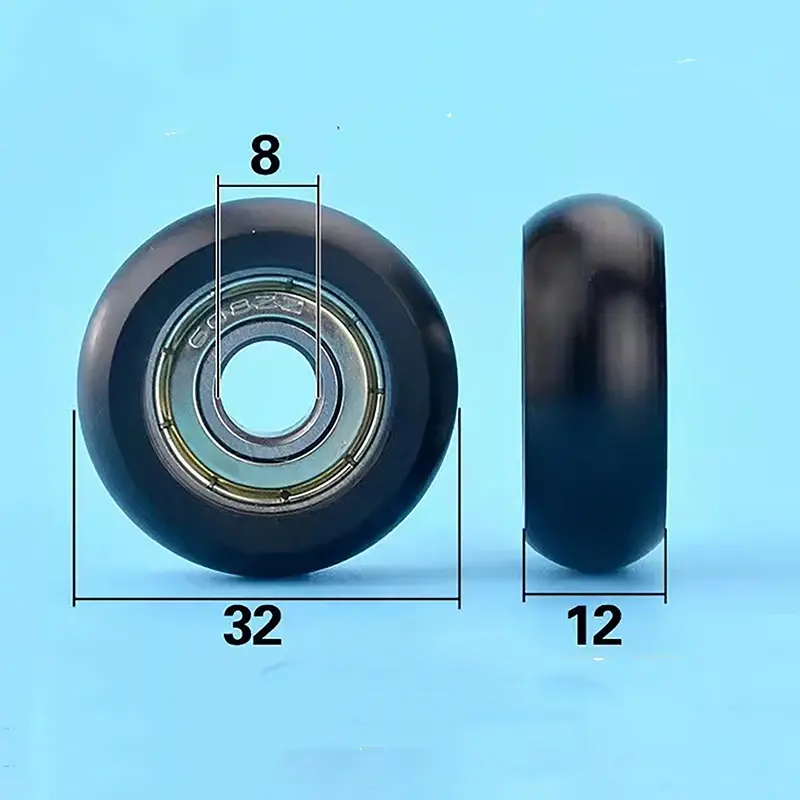 1PC 608ZZ Package Plastic Nylon Wrap POM Line Wire Rope Bearing Pulley Plastic Wheel 608 ZZ 8*32*12mm