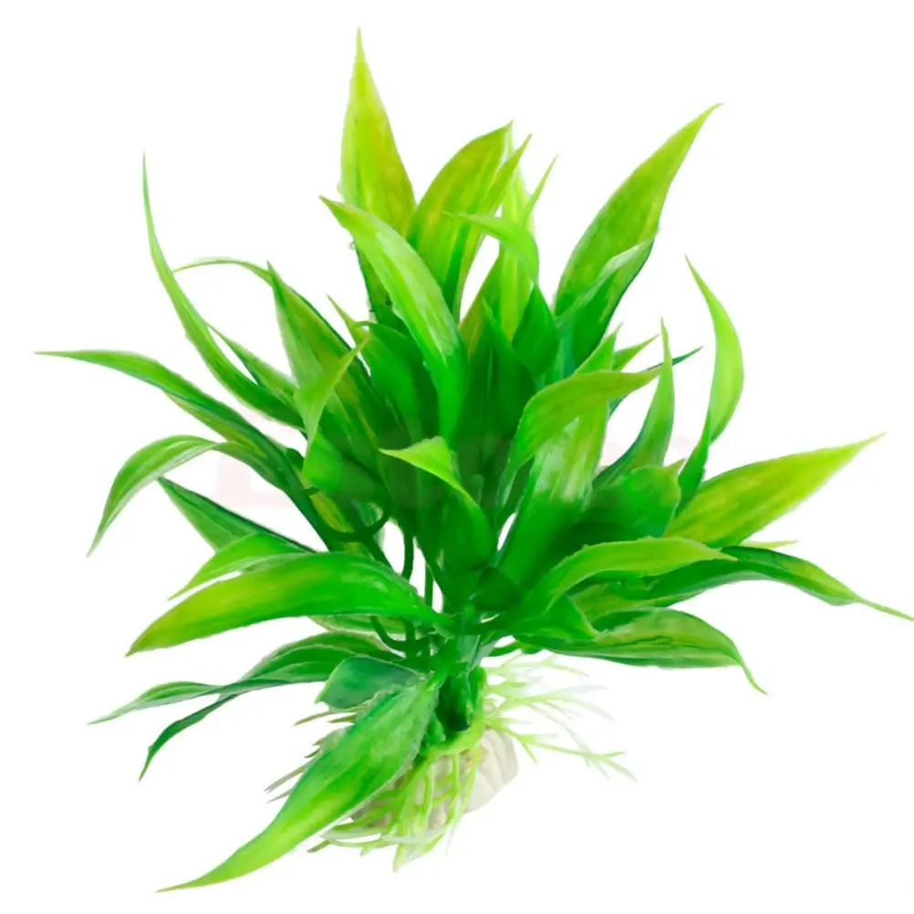 15cm Height Plastic Manmade Water Plant Grass Green For Aquarium Simulation Artificial Plants Decor Akvaryum Dekor