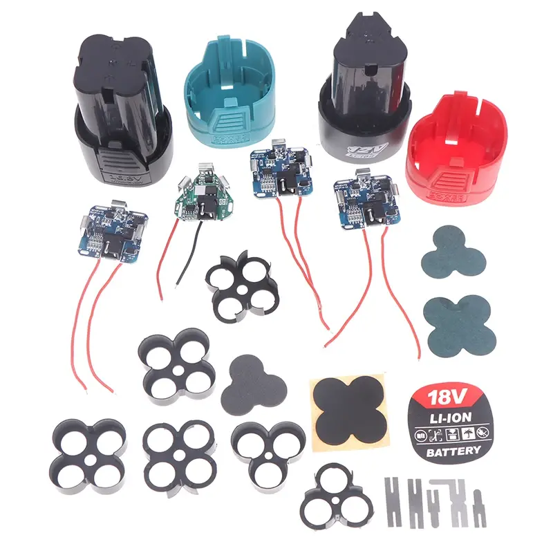 1 Set 18650 Lithium Box Circuit Pack Shell Case Bracket Hand Drill Power Li-ion Battery Protection Board Electric Tool