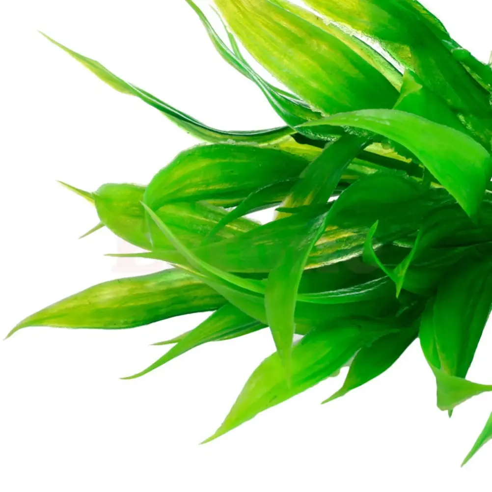15cm Height Plastic Manmade Water Plant Grass Green For Aquarium Simulation Artificial Plants Decor Akvaryum Dekor