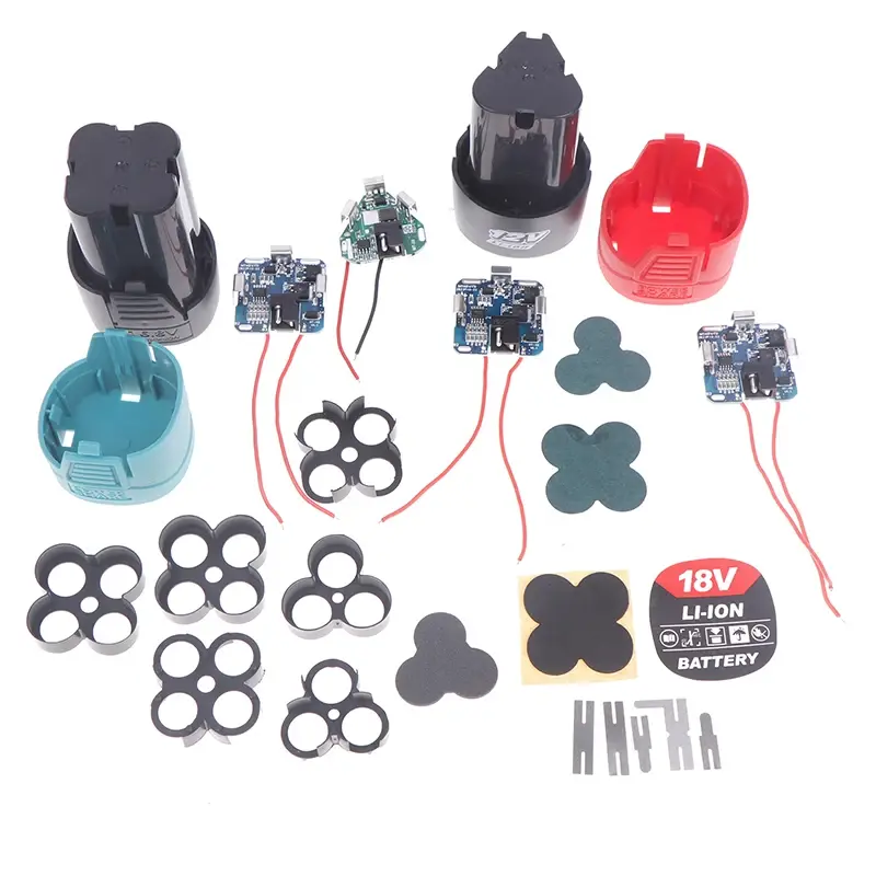 1 Set 18650 Lithium Box Circuit Pack Shell Case Bracket Hand Drill Power Li-ion Battery Protection Board Electric Tool