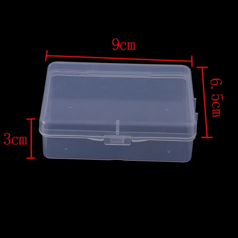Hot! Transparent PP Plastic Box Rectangular Flat Box Stationery Storage Boxes Fishing Gear Jewelry Packaging Boxes Supplies