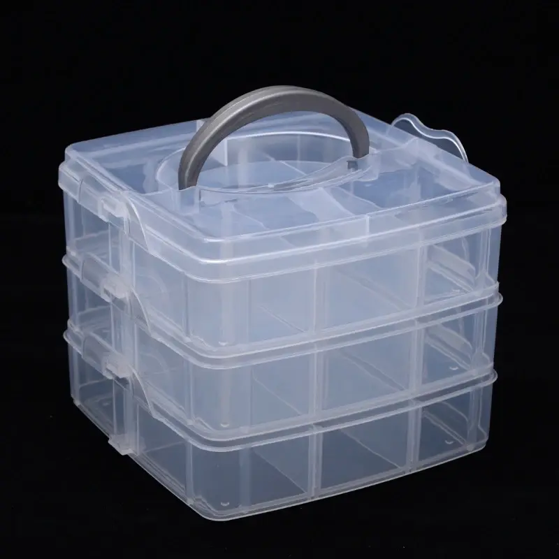 Multi Layer Earring Jewelry Storage Box Large-Capacity Transparent Storage Box Finishing Box Necklace Stud Jewelry Ornament Box