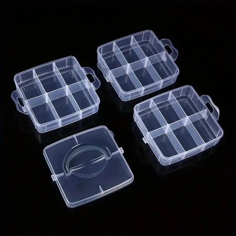 Multi Layer Earring Jewelry Storage Box Large-Capacity Transparent Storage Box Finishing Box Necklace Stud Jewelry Ornament Box