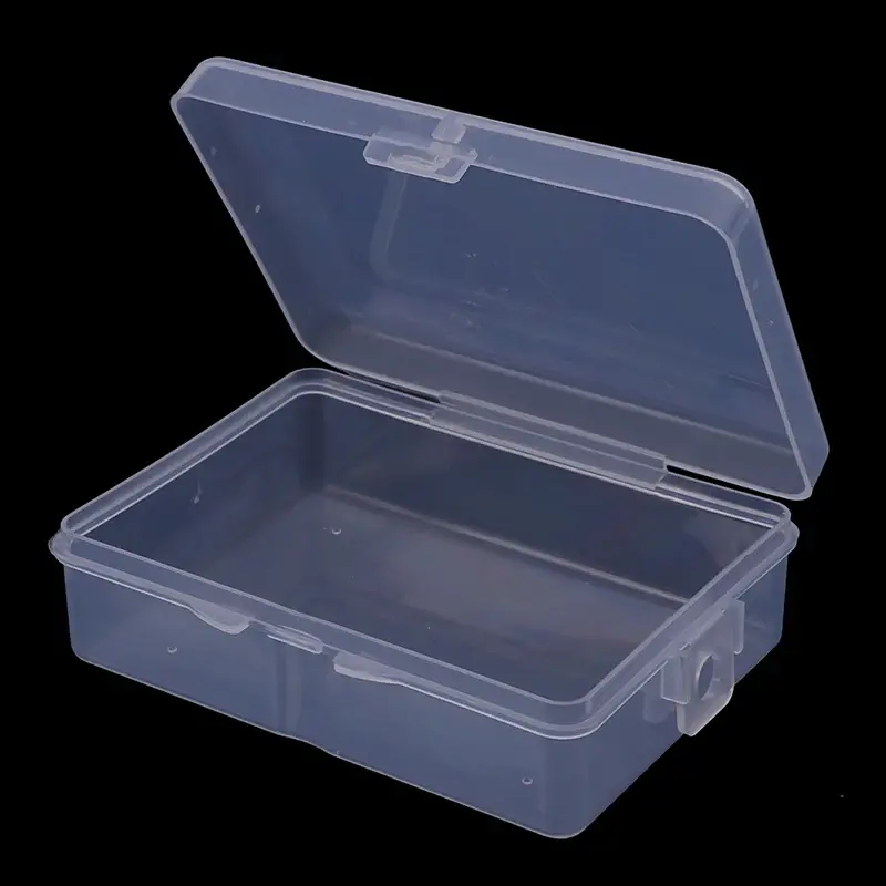 Hot! Transparent PP Plastic Box Rectangular Flat Box Stationery Storage Boxes Fishing Gear Jewelry Packaging Boxes Supplies