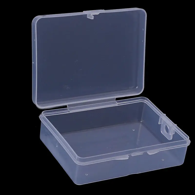 Hot! Transparent PP Plastic Box Rectangular Flat Box Stationery Storage Boxes Fishing Gear Jewelry Packaging Boxes Supplies