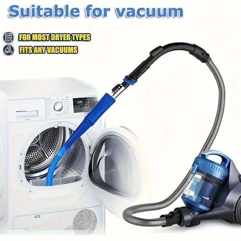 1Set Dryer Vent Cleaning Kit Vacuum Accessory Flexible Dryer Lint Remover And Flexible Dryer Lint Brush For Washing And Dryer