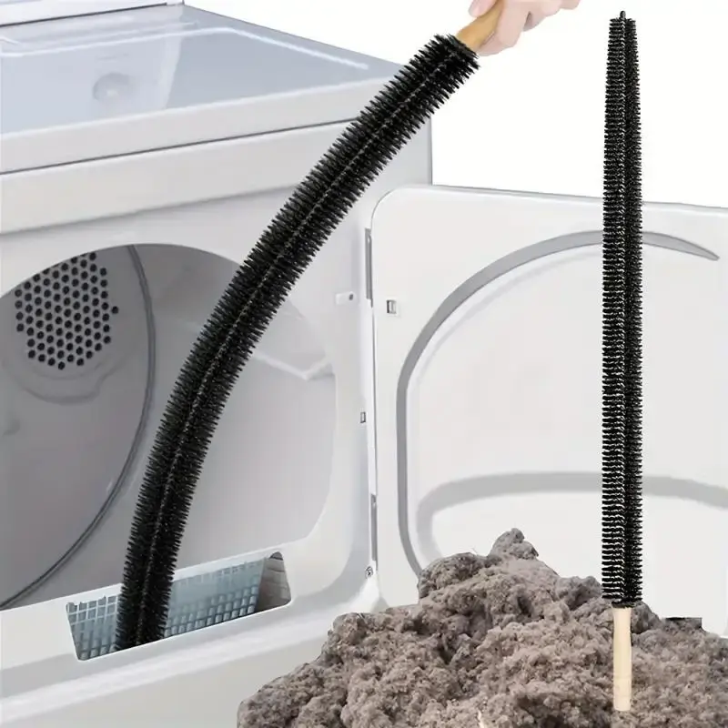 1Set Dryer Vent Cleaning Kit Vacuum Accessory Flexible Dryer Lint Remover And Flexible Dryer Lint Brush For Washing And Dryer