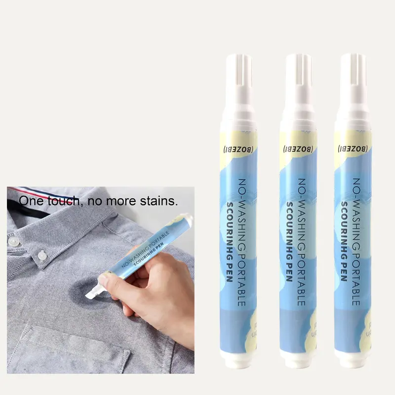 1/3/5Pcs 10ml Instant Stain Cleaner Decontamination Pen Clothes Cleaning Brush Portable Travel-Friendly Works On Food Drink Spot
