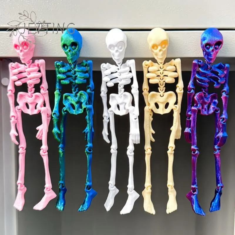 1 Piece Funny Halloween Gift Magnetic Poseable Skull Fridge Magnet Easter Kitchen And Dining Quirky Decor Home Accessory