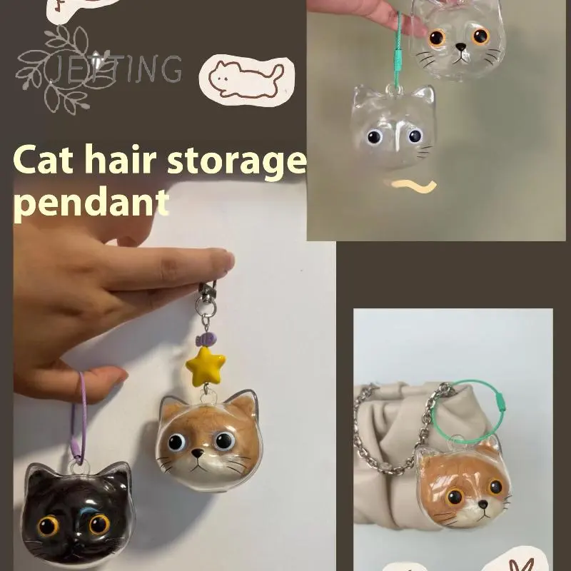 Pet Hair Keepsake Box Memorial Bottle For Cat Fur Storage Container For DIY Decoration Gift For Pet Lovers Home Display