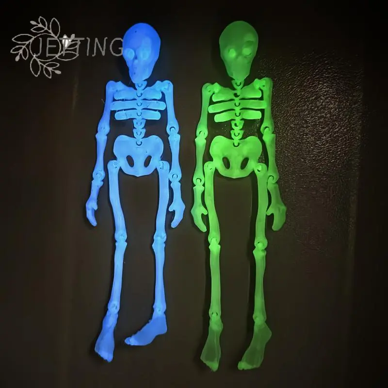 1 Piece Funny Halloween Gift Magnetic Poseable Skull Fridge Magnet Easter Kitchen And Dining Quirky Decor Home Accessory