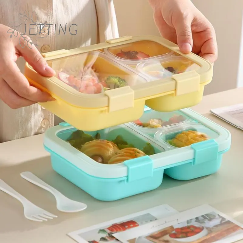 Bento Box Leakproof Lunch Food Storage With Stackable Design Carry Handles Office School For Kitchen Restaurant Use Lunch Box