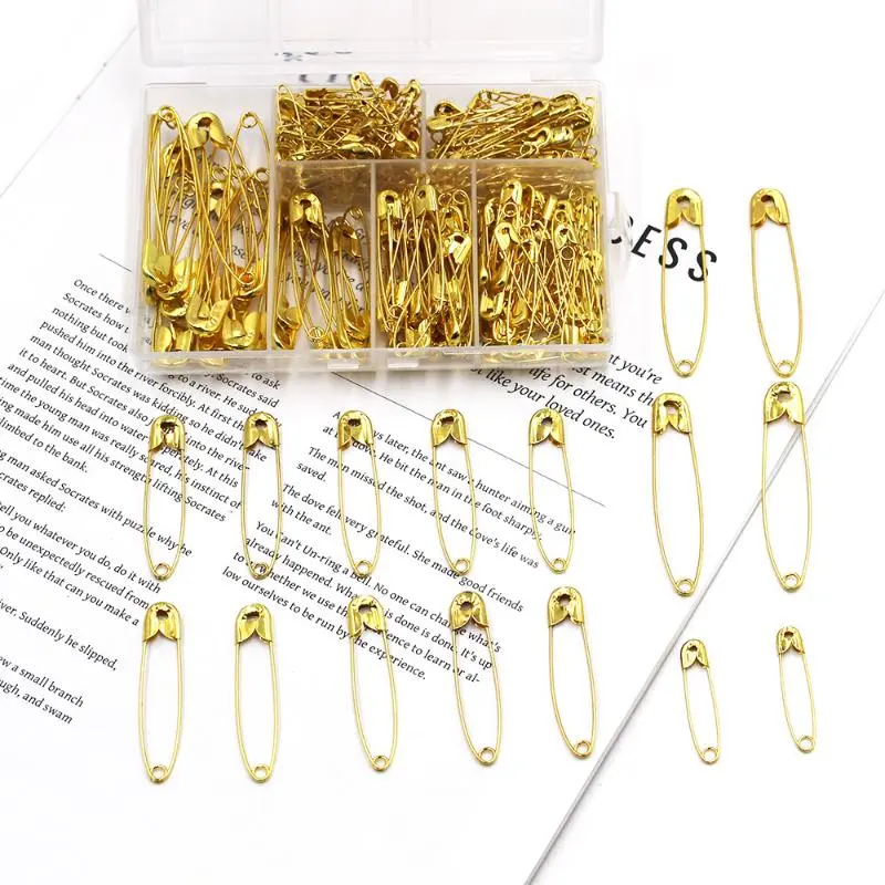 250Pcs Stainless Steel Safety Pins DIY Sewing Tools Accessory Needles Large Safety Pin Small Brooch