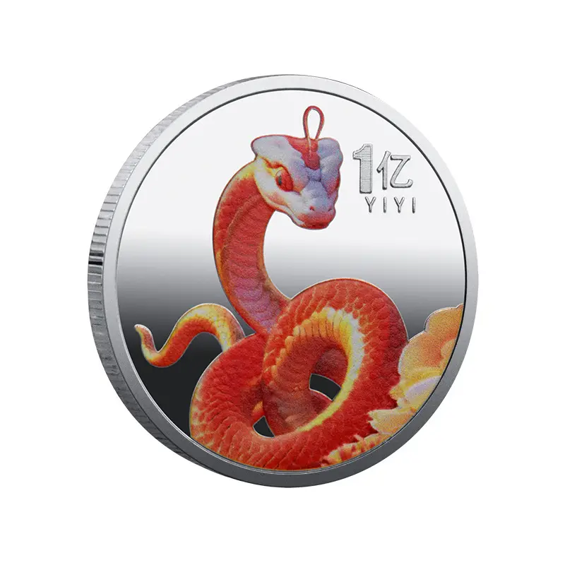 2025 New Year Of The Snake Commemorative Coins Chinese Zodiac Medals 3D Relief Coins Collectibles New Year Coins 1PC