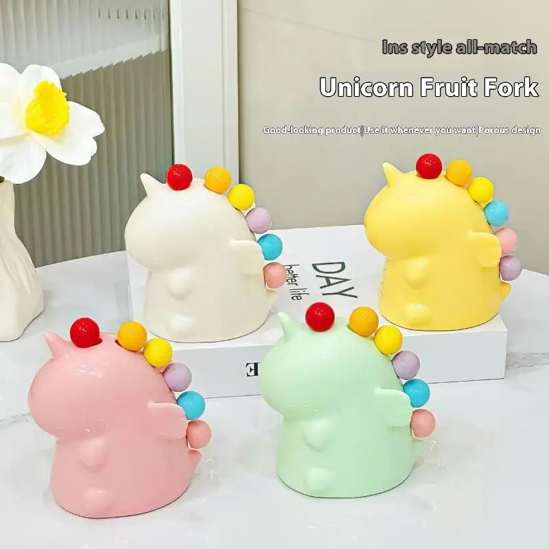 Kawaii Stainless Steel Fruit Fork Cute Storage Set Fruit Fork Kitchen Storage Coffee Tea Dessert Fork Gift Set