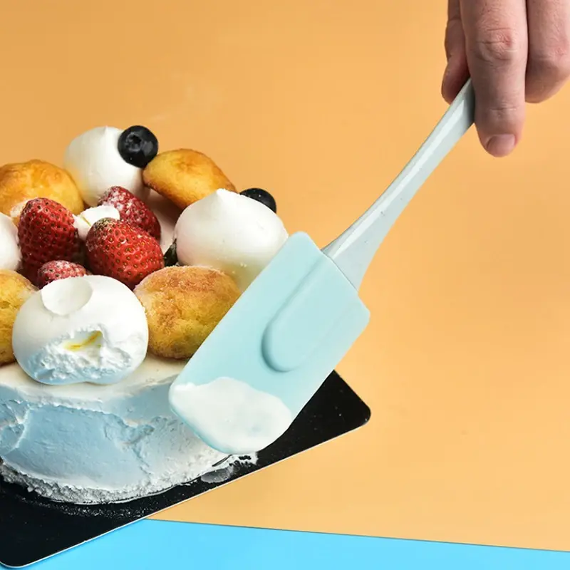 3Pcs Non-Stick Silicone Cream Scraper Bread Cake Butter Spatula Mixer Oil Brush With PP Handle Cake Spatula Kitchen Baking Tool