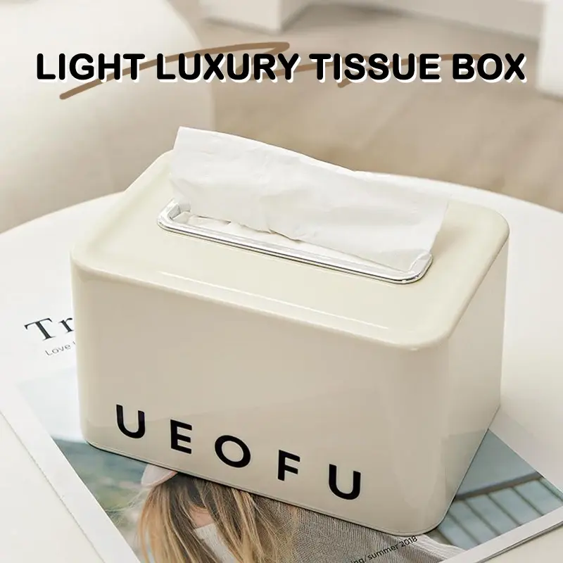 Creamy Style Napkin Holder Vintage Tissue Box Bunny Bow Design Material Simple Fashion Office Living Room Bedroom Use