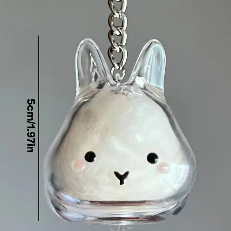 Rabbit Hair Storage Box Pendant Keychain Pet Hair Keepsake Box Pet Memorial Collection Box Bag Pendant DIY Decoration Gift
