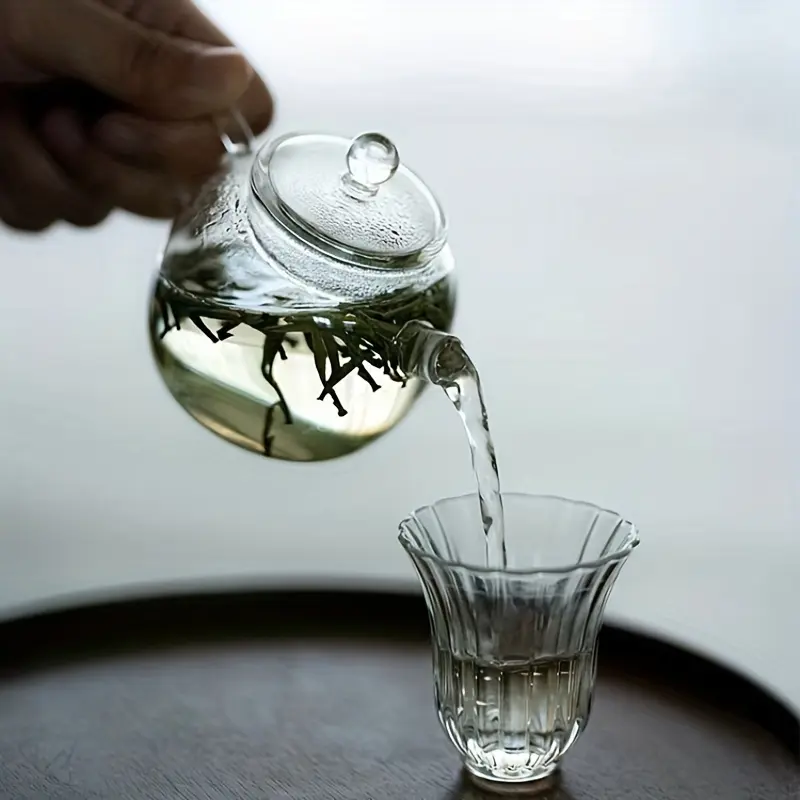 150ml/5oz Mini Clear Glass Teapot High Borosilicate For Hot Beverages Teapot For One Person Use Kung Fu Tea For Home Office Cafe