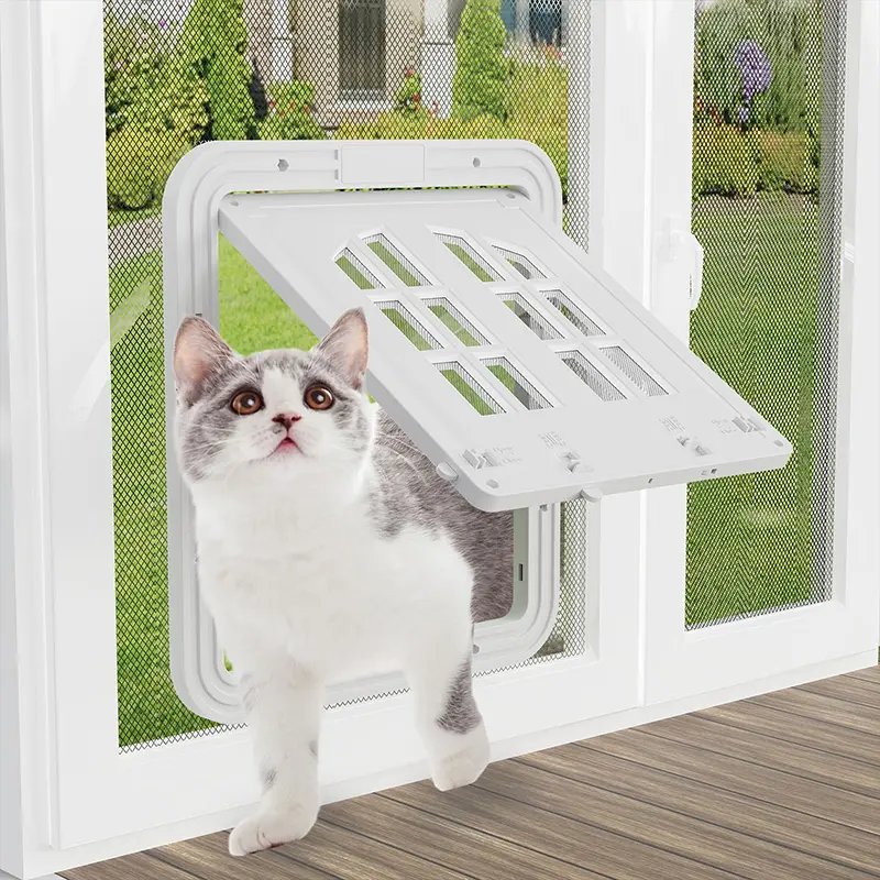 Dog Screen Door CatsScreen Door Pet Screen Door Flap Opening Dog Door For Screen Door Magnetic Self-Closing Screen Door For Dogs