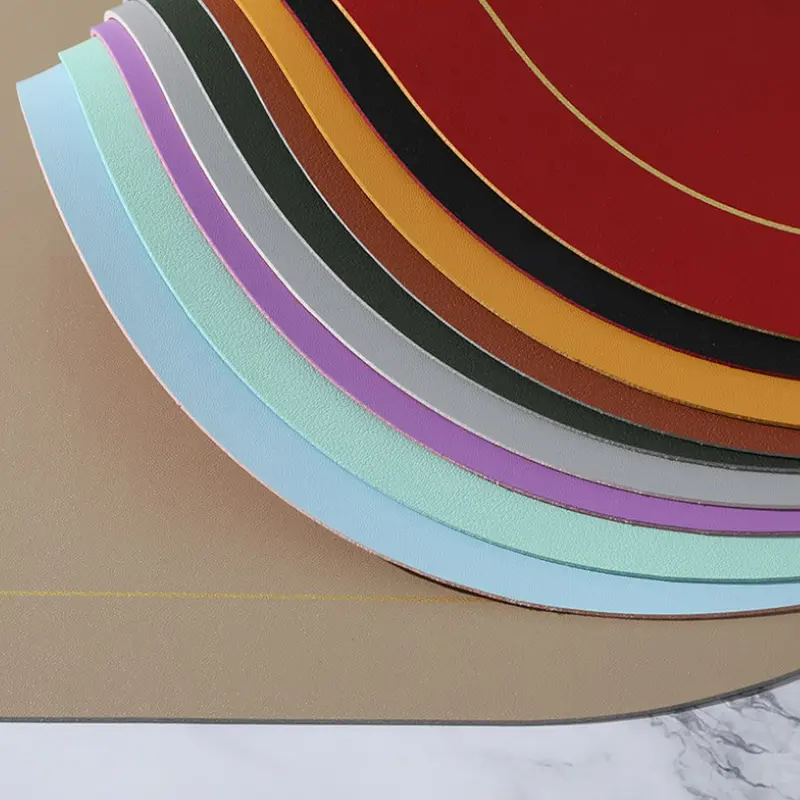 New Leather Placemats Scandinavian Style Oval Oil Resistant Heat Resistant Table Mats Family Table Placemats Home Decorations