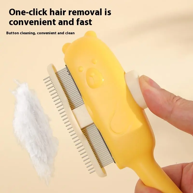 Dog Cat Grooming Comb Short And Long Teeth Massage Comb For Matted Hair Knots Removal Pet Deshedding Supplies